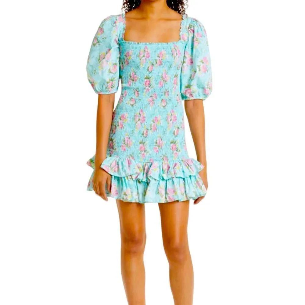By Timo Smocked Poplin Dress